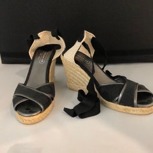 Women’s’ Coach Espadrilles, Black US size 8B